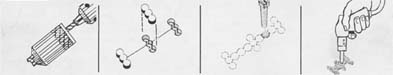 Grafisks Seal-Lock procesa att�lojums �uguna bloka plaisu remontam.